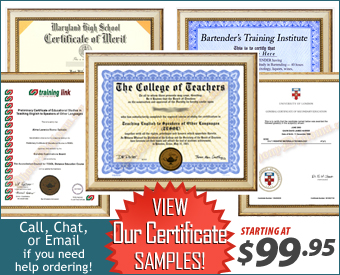 Fake Certificate Samples